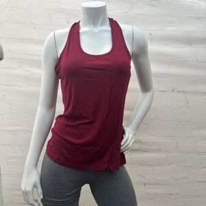 J. Corrine Women's Lace Back Tank Top Burgundy size L